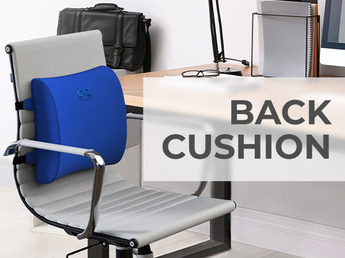 Everlasting Comfort Lumbar Support Pillow for Office Chair - Memory Foam Back Cushion for Car Seat - Promotes Better Posture, Back Pain Relief - Ideal Gaming and Desk Chairs Work and Home Essentials