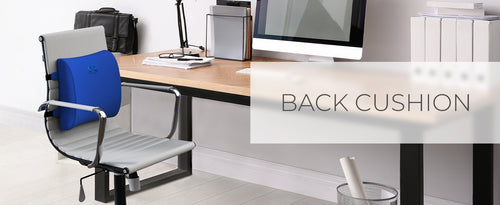 Everlasting Comfort Lumbar Support Pillow for Office Chair - Memory Foam Back Cushion for Car Seat - Promotes Better Posture, Back Pain Relief - Ideal Gaming and Desk Chairs Work and Home Essentials