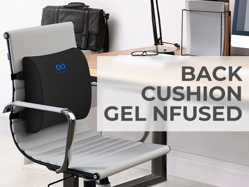 Everlasting Comfort Lumbar Support Pillow for Office Chair - Memory Foam Back Cushion for Car Seat - Promotes Better Posture, Back Pain Relief - Ideal Gaming and Desk Chairs Work and Home Essentials