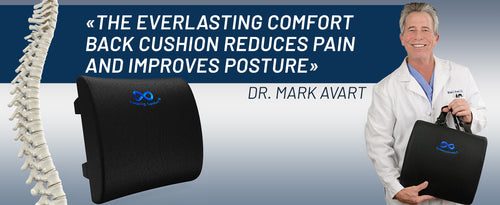 Everlasting Comfort Lumbar Support Pillow for Office Chair - Memory Foam Back Cushion for Car Seat - Promotes Better Posture, Back Pain Relief - Ideal Gaming and Desk Chairs Work and Home Essentials