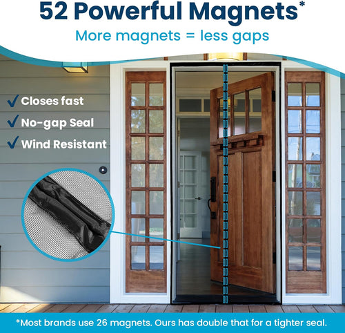 The Magnetic Screen Door 38x82 Inch