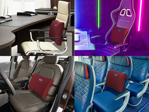 Everlasting Comfort Doctor Recommended Memory Foam Seat Cushion for Office Chairs & Car - Ergonomic Office Desk Accessories - Cushions for Tailbone Pain Relief, Sciatica & Back Support Pillow