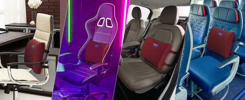 Everlasting Comfort Doctor Recommended Memory Foam Seat Cushion for Office Chairs & Car - Ergonomic Office Desk Accessories - Cushions for Tailbone Pain Relief, Sciatica & Back Support Pillow