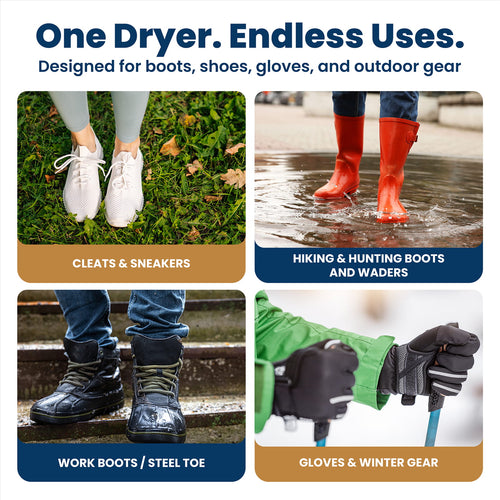 Everlasting Comfort Silent Boot Dryer, Fanless Electric Shoe Dryer for Sneakers (2-Pair)