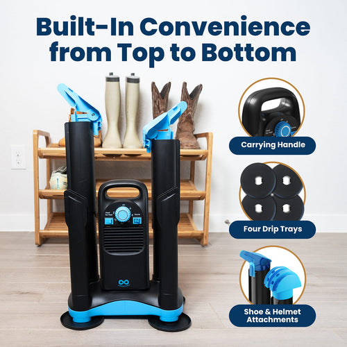 Everlasting Comfort Silent Boot Dryer, Fanless Electric Shoe Dryer for Sneakers (2-Pair)