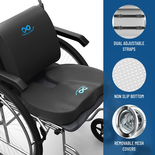 Orthopedic Gel Seat & Lumbar Support Cushion System