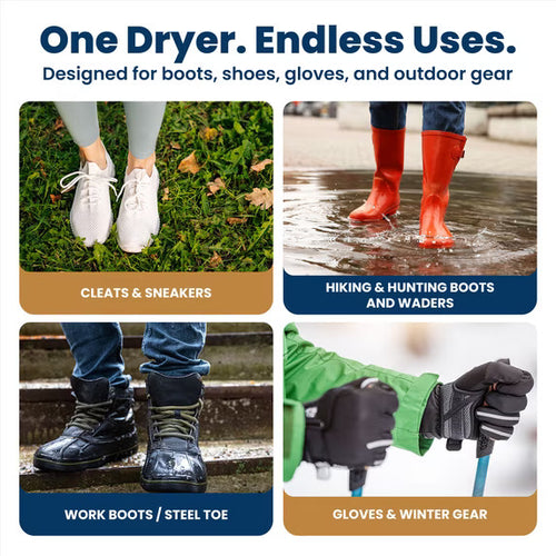 Everlasting Comfort Silent Boot Dryer, Fanless Electric Shoe Dryer for Sneakers (2-Pair)