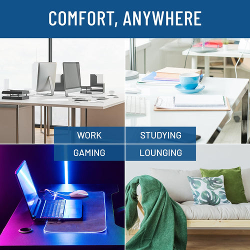Elevate Series by Everlasting Comfort Adjustable Cloud Foot Rest for Under Desk at Work with Pressure Point Nodes - Comfortable Memory Foam Office Foot Stool & Desk Pillow, Gaming & Home Accessories
