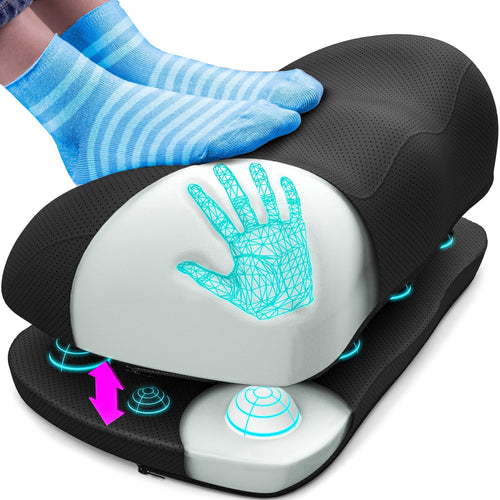Elevate Series by Everlasting Comfort Adjustable Cloud Foot Rest for Under Desk at Work with Pressure Point Nodes - Comfortable Memory Foam Office Foot Stool & Desk Pillow, Gaming & Home Accessories