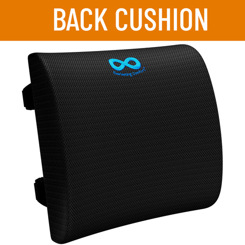 Everlasting Comfort Lumbar Support Pillow for Office Chair - Memory Foam Back Cushion for Car Seat - Promotes Better Posture, Back Pain Relief - Ideal Gaming and Desk Chairs Work and Home Essentials