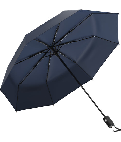 Rain-Mate Compact Travel Stick Umbrella - Portable Folding Windproof Umbrella - Auto Open & Close Button