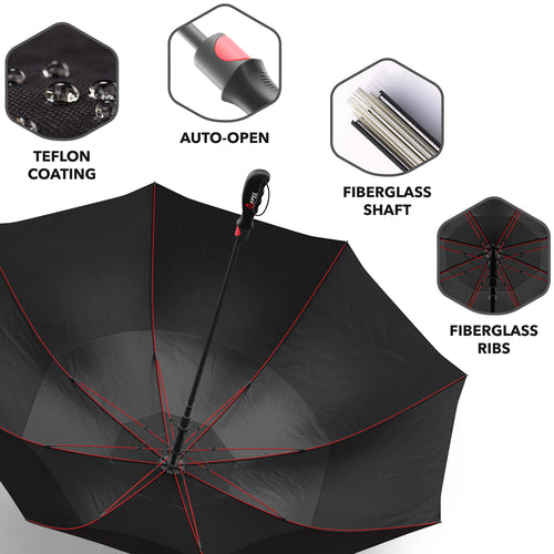 Repel Golf Umbrella - Auto Open with Vented Double Canopy