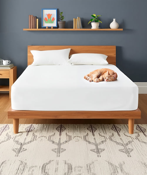 Queen Mattress Protector Waterproof - 2 Pillow Protectors Included, Machine Washable