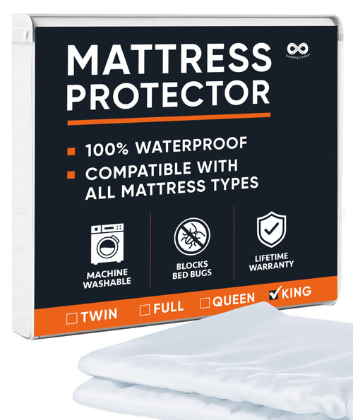 King Waterproof Mattress Protector and 2 Free Pillow Protectors