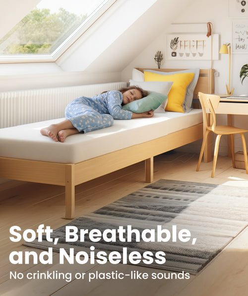 Twin Mattress Protector Waterproof - 2 Pillow Protectors Included, Machine Washable