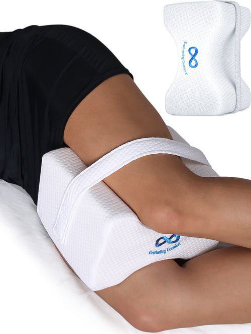 Orthopedic Memory Foam Knee Pillow for Spine Alignment & Sciatica