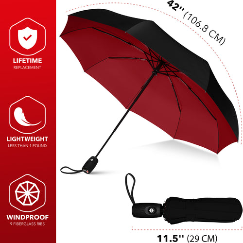 Repel Umbrella Windproof Travel Umbrella - Easy Auto Open Close, Durable & Compact