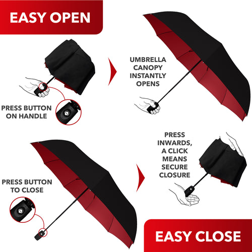 Repel Umbrella Windproof Travel Umbrella - Easy Auto Open Close, Durable & Compact