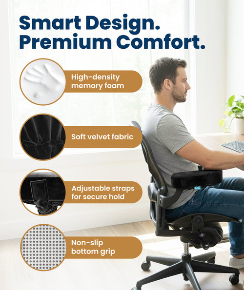 Orthopedic Wheelchair Arm Support Pads Velvet