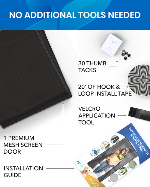 Magnetic Screen Door Mesh 38x82 Inches