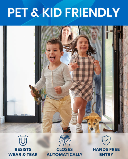 Magnetic Screen Door Mesh 38x82 Inches