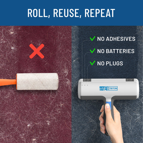 Pet Hair Removal Tool w/Fur Trapping Compartment Triton