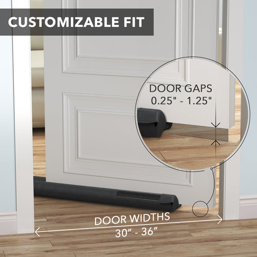 Door Draft Stopper for Bottom of Door - 3 Pack