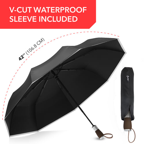 Repel Premium Umbrella Windproof Travel Umbrella - Easy Auto Open Close, Durable & Compact