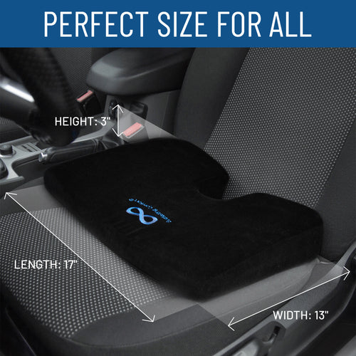 Car and Truck Seat Cushion - Firm High Density Memory Foam Wedge Cushion