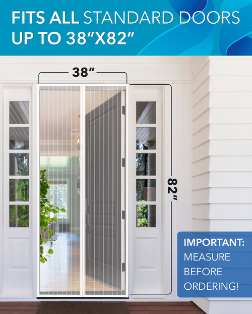 The Original Flux Magnetic Screen Door 38"x82" - White