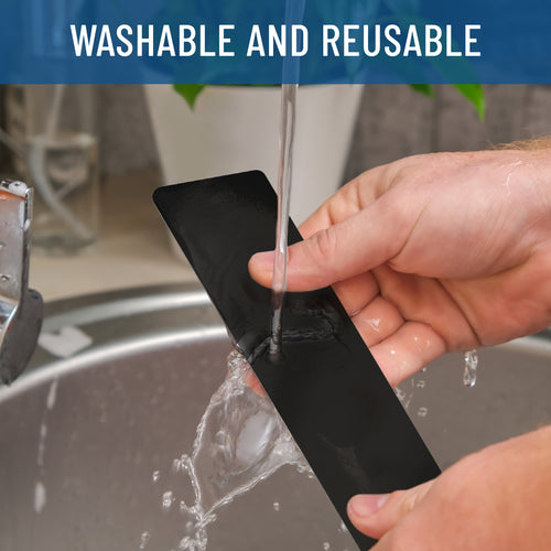 12 Pack Non-Slip Rug Grippers for Hardwood and Tile Floors, Double Sided, Reusable to Prevent Corner Curling - Easy Install