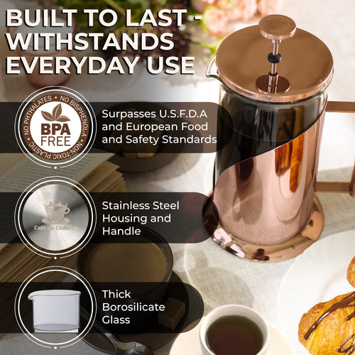 Stainless Steel French Press Coffee Maker - 34oz Insulated Coffee Press