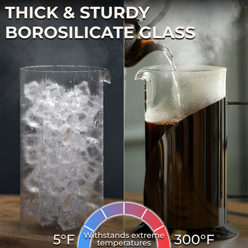 Stainless Steel French Press Coffee Maker - 34oz Insulated Coffee Press