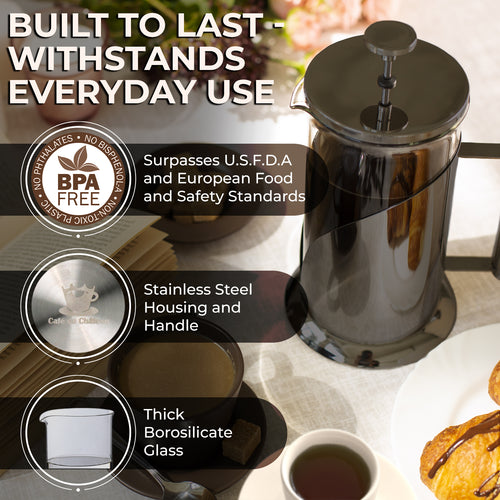 Stainless Steel French Press Coffee Maker - 34oz Insulated Coffee Press