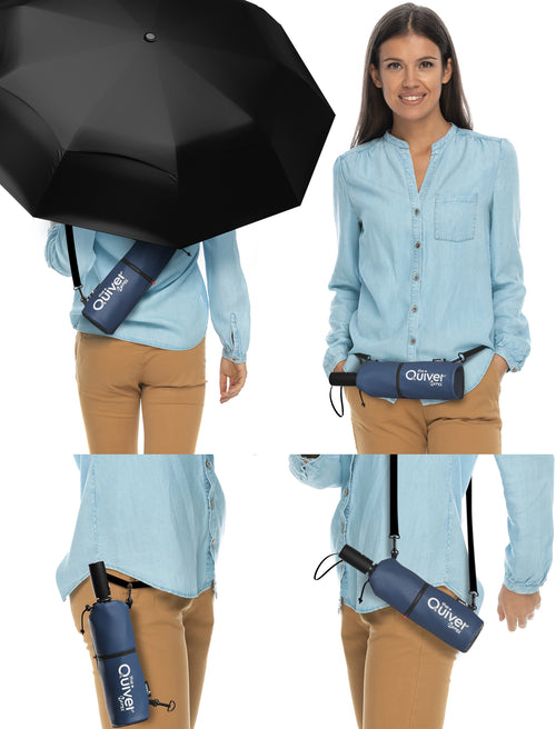 Repel Umbrella and Travel Case - Windproof Travel Umbrella and Portable Case