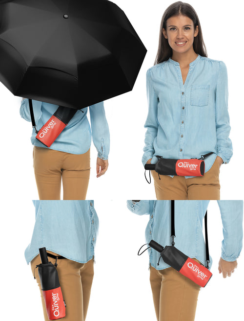 Repel Umbrella and Travel Case - Windproof Travel Umbrella and Portable Case