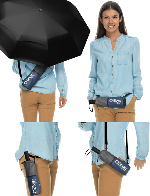 Repel Umbrella and Travel Case - Windproof Travel Umbrella and Portable Case