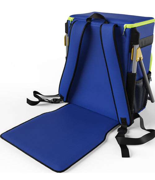 3-in-1 Cooler Backpack with Built-in Folding Chair - Insulated, Leakproof & Spacious