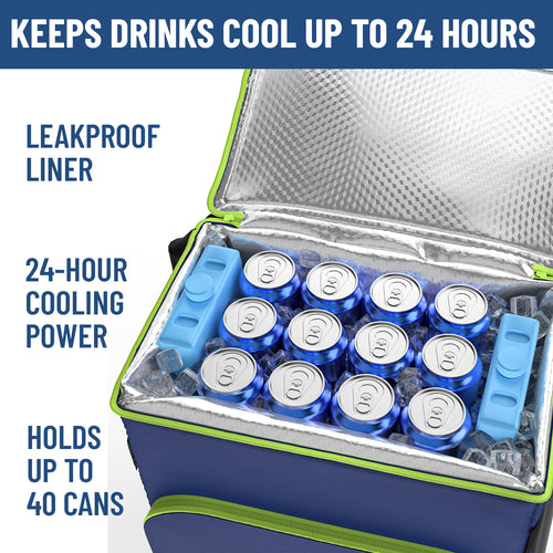 3-in-1 Cooler Backpack with Built-in Folding Chair - Insulated, Leakproof & Spacious