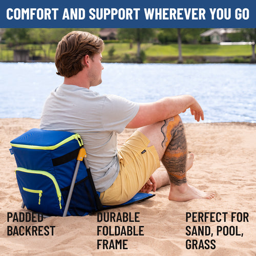 3-in-1 Cooler Backpack with Built-in Folding Chair - Insulated, Leakproof & Spacious