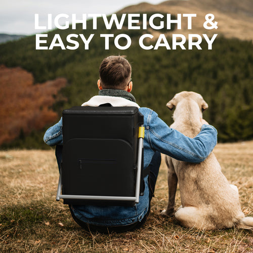 Insulated Cooler Backpack Chair - with Built-in Folding Chair