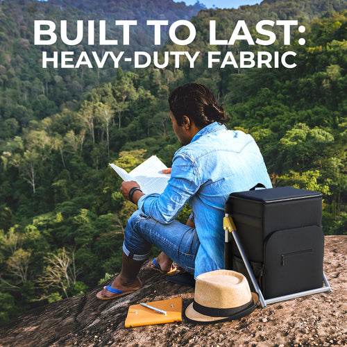 Insulated Cooler Backpack Chair - with Built-in Folding Chair