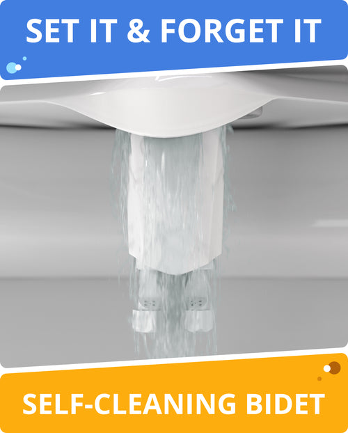 Bidet Attachment for Toilet - Self-Cleaning Dual Nozzle with Adjustable Water Pressure - Easy Installation