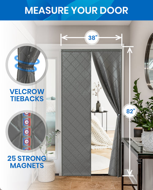 Upgraded Magnetic Insulated Screen Door - Keep Cool Air In During the Warmer Months