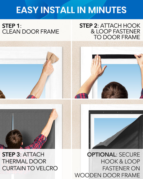 Heavy Duty Magnetic Screen Door - Insulated Mesh, Keeps Cool Air In, Blocks Hot Drafts