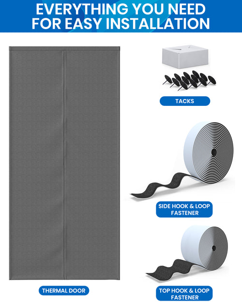 Heavy Duty Magnetic Screen Door - Insulated Mesh, Keeps Cool Air In, Blocks Hot Drafts