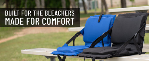 Everlasting Comfort Stadium Seats with Back Support - Adjustable Memory Foam Bleacher Chairs with Back and Cushion, Portable, Easy Folding Stadium Seat Cushion with Storage Pocket