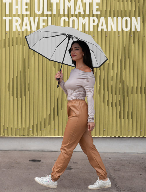 REPEL Windproof Travel Umbrella - Compact & Withstands Winds up to 85MPH, Strongest Premium Auto Folding Umbrella for Rain and Sun - Durable, Light & Portable for Women & Men, Fits Backpack & Cars