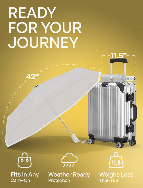 REPEL Windproof Travel Umbrella - Compact & Withstands Winds up to 85MPH, Strongest Premium Auto Folding Umbrella for Rain and Sun - Durable, Light & Portable for Women & Men, Fits Backpack & Cars