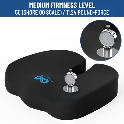 Everlasting Comfort Doctor Recommended Memory Foam Seat Cushion for Office Chairs & Car - Ergonomic Office Desk Accessories - Cushions for Tailbone Pain Relief, Sciatica & Back Support Pillow